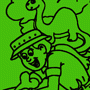 girl and dinosaur